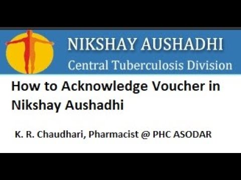 Acknowledgement of voucher in Nikshay Aushadhi