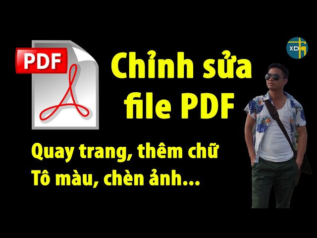 Chỉnh Sửa File Pdf: Quay Trang, Thêm Chữ, Tô Màu, Chèn Shape Chèn Ảnh Chèn  Video | Edit Pdf Files - Youtube