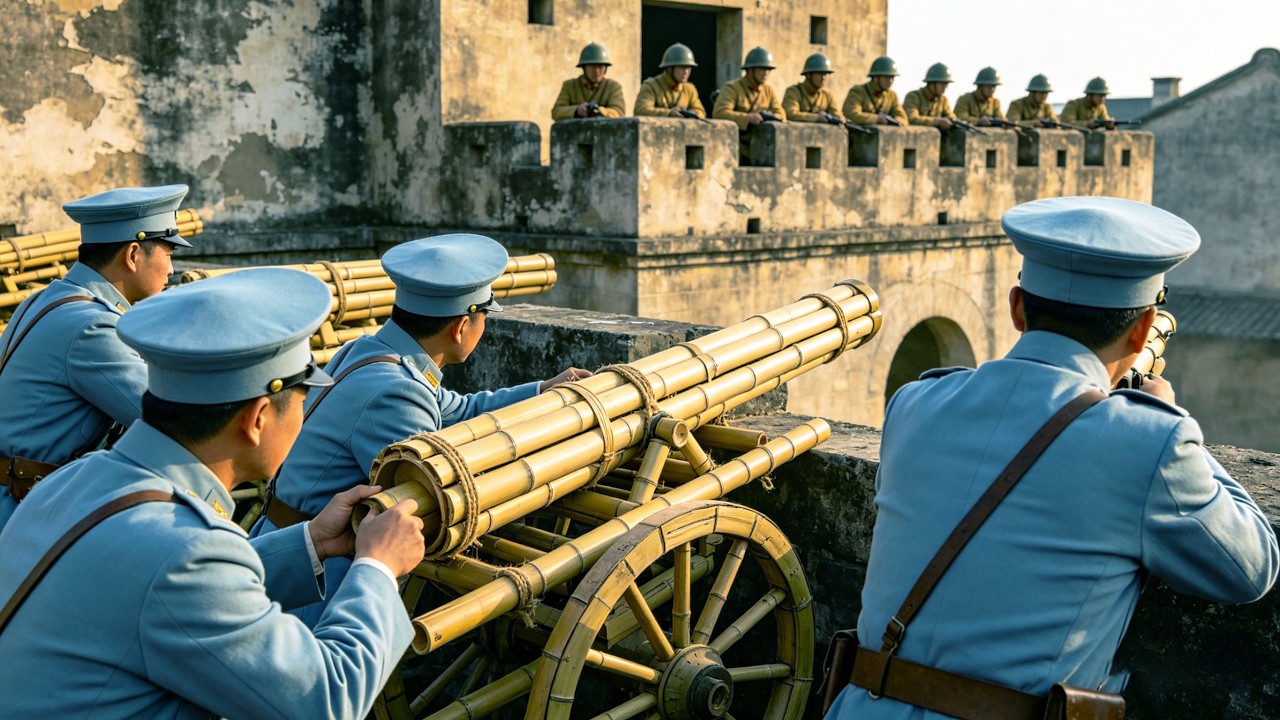 日軍嘲笑八路的「竹子沖天砲」是垃圾，結果下秒直接團滅！