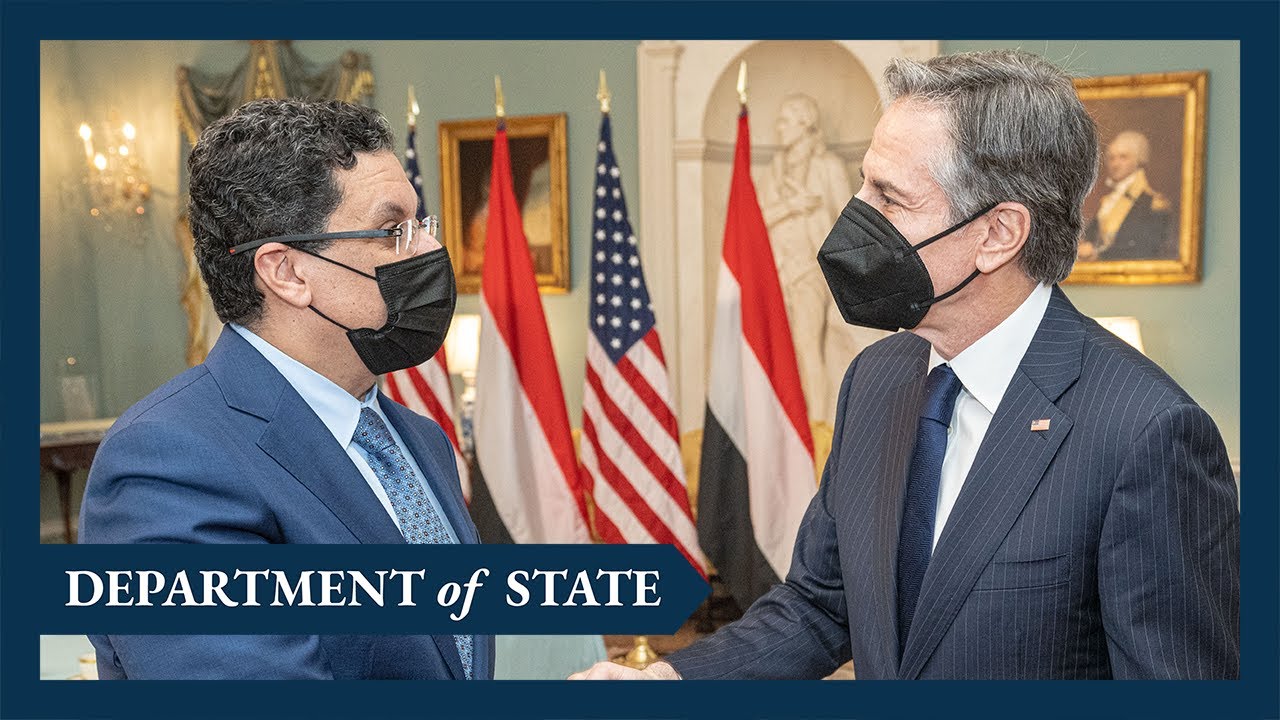 Secretary Blinken meets with Yemeni Foreign Minister Dr. Ahmed Awad Bin Mubarak.