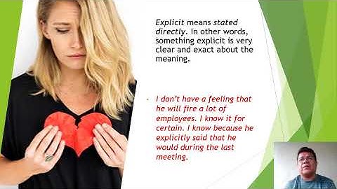 Explicit vs Implicit Information