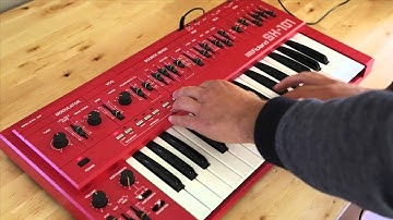 Roland Sh-101 Rare RED Vintage Analog Mono Synthesizer Keyboard DEMO