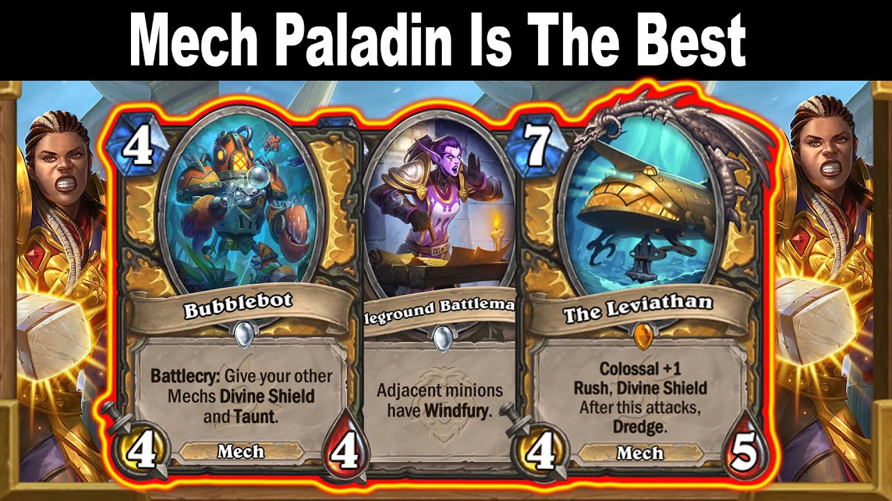 konkurs visuel hjælpemotor 12-0 Wins With My Mech Paladin Deck! Best For Legend Climb! Voyage to the  Sunken City | Hearthstone - YouTube