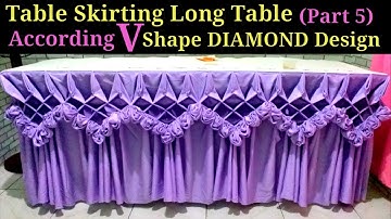 Table Skirting Acoording V Shape DIAMOND Design|Diamond Style Tutorial