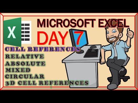 MICROSFT EXCEL DAY 7|| CELL REFERENCES|| RELATIVE|| ABSOLUTE|| MIXED|| CIRCULAR|| 3D