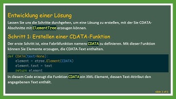 Wie man CDATA mit ElementTree in Python ausgibt