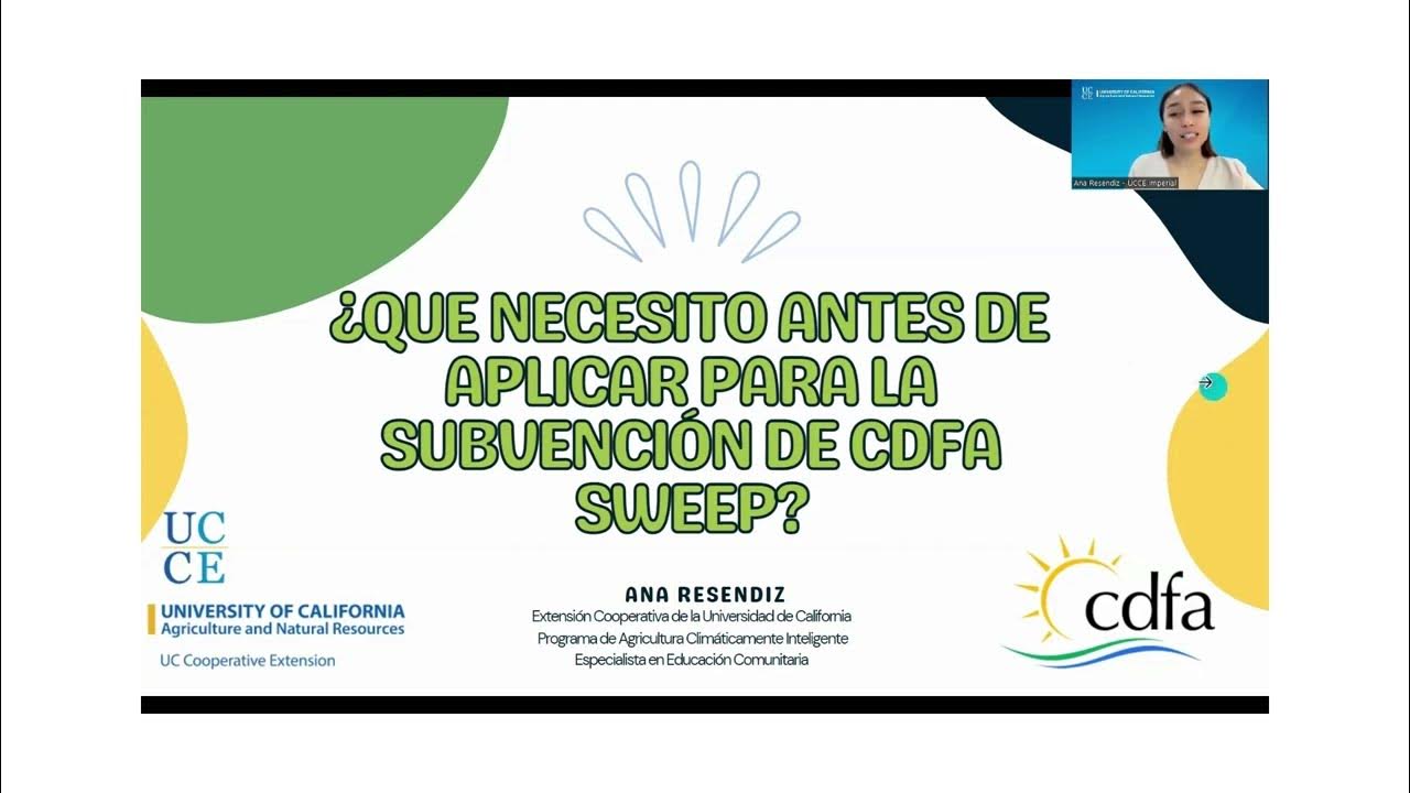 SWEEP CDFA PREREQUISITES SPANISH YouTube