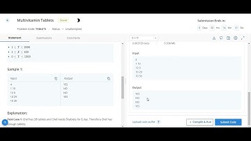 Multivitamin Tablets Codechef solution || Starter 73 codechef contest