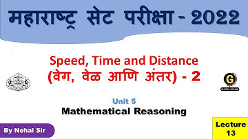 MHSET Paper 1 Preparation 2022 | Mathematical Reasoning | Time, Distance & Speed - 2