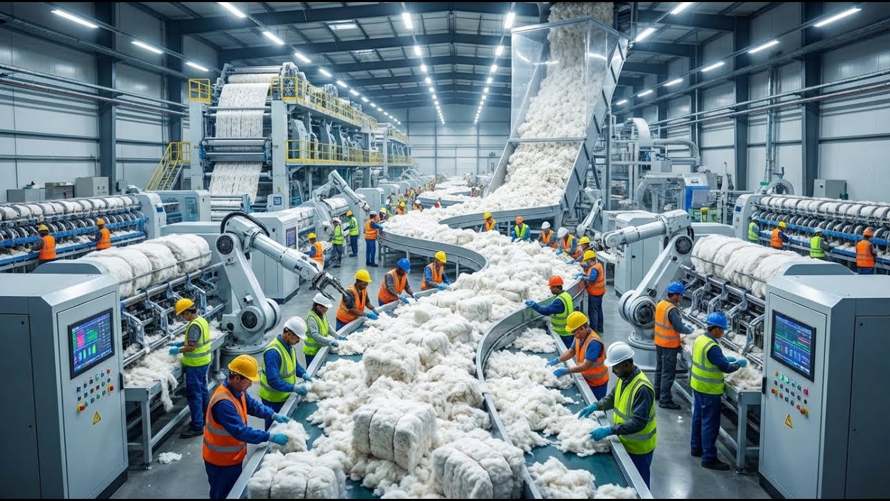 Inside the Giant Textile Factory Powering Fast Fashion – How Cotton Becomes Clothing (Full Process)
