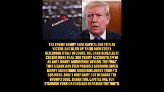 BREAKING: The Trump family sued a major bank to play victim, and instead forced its own money...