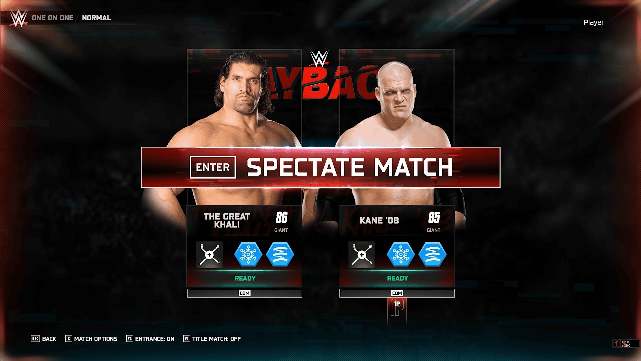 WWE2K25  Full Match The Great Khali Vs. Kane 2008 CPU VS CPU  Lets See Which Giant Wins