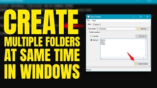 How to Create Multiple Folders at Same Time in Windows🖥️ #ityug