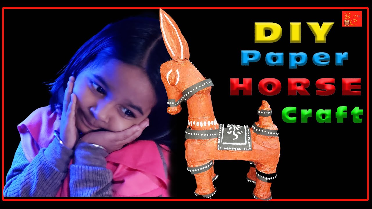 DIY PAPER HORSE CRAFT - Modern Decor BISWARONG CREATION