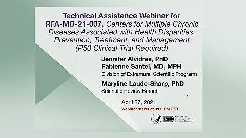 Centers for Multiple Chronic Diseases Associated with Health Disparities Tech Assistance Webinar