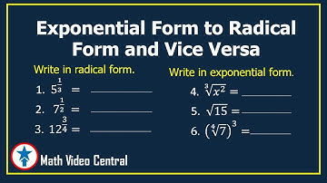 Exponential Form to Radical Form and Vice Versa | Math Video Central