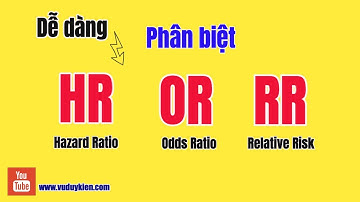 Dễ dàng phân biệt HR OR RR | Hazard Ratio | Odds Ratio | Relative Risk | TS.BS.Vũ Duy Kiên