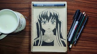 Drawing Muichiro Tokito Demon Dlayer Anime Drawing