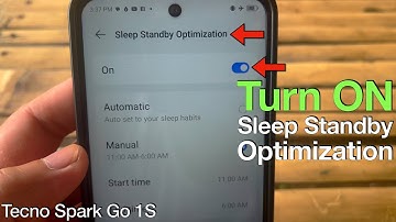 How to Turn ON Sleep Standby Optimization on Tecno Spark GO 1S