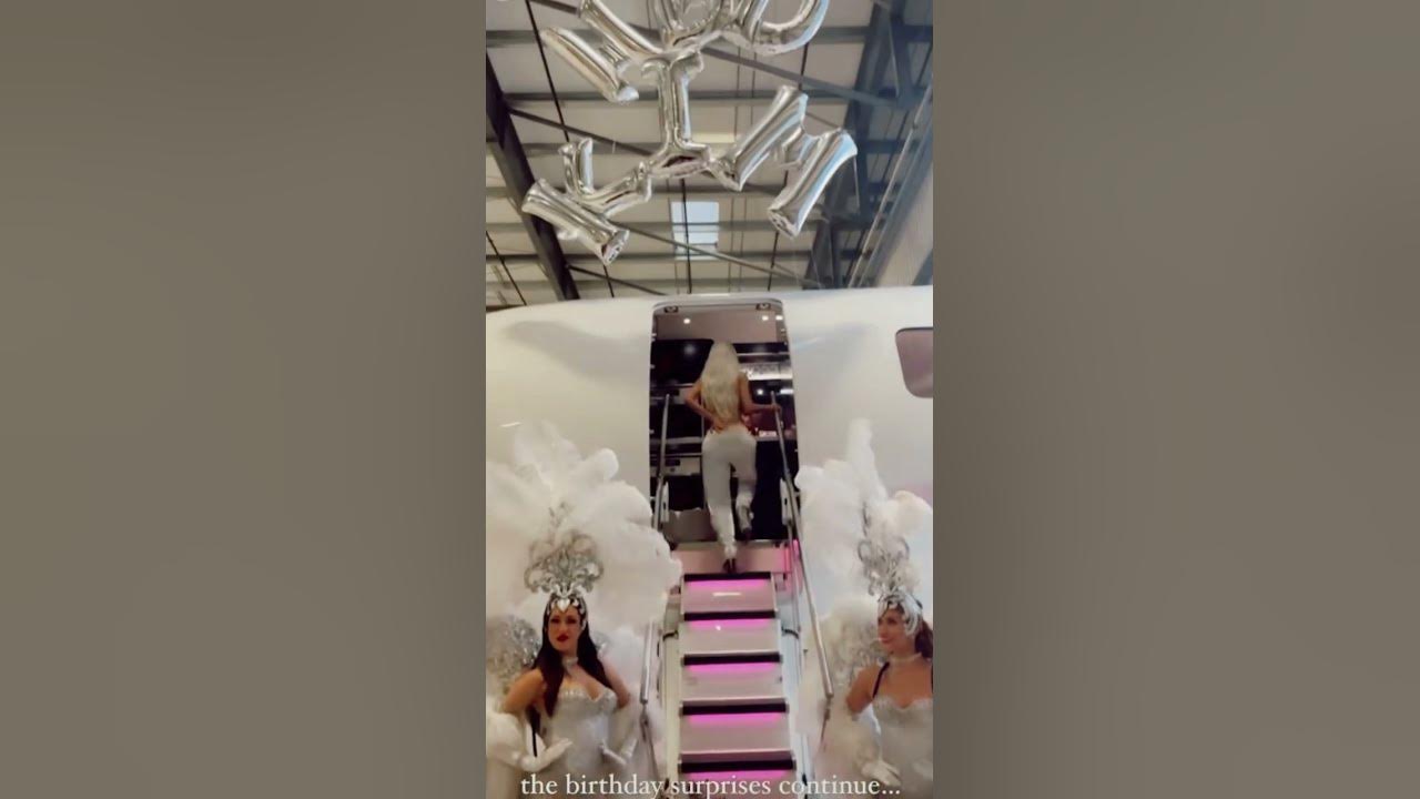 Kim Kardashian's Birthday Party on Kylie Jenner's Private Jet ✈️ #kimkardashian #kyliejenner
