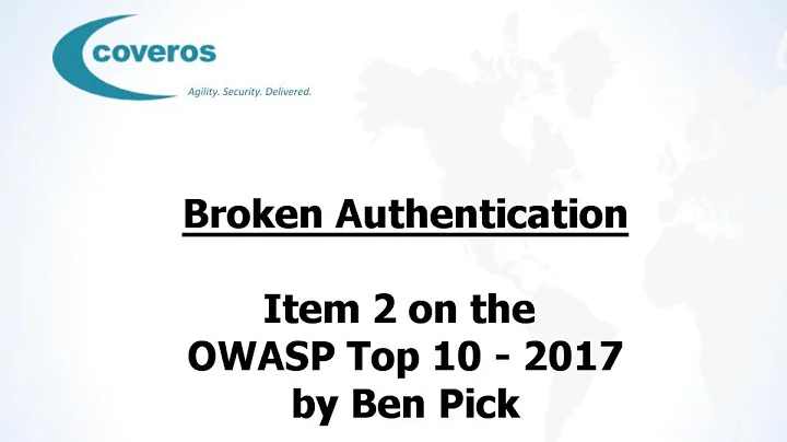 OWASP Top 10 Application Security Risks : Item 2 - Broken Authentication
