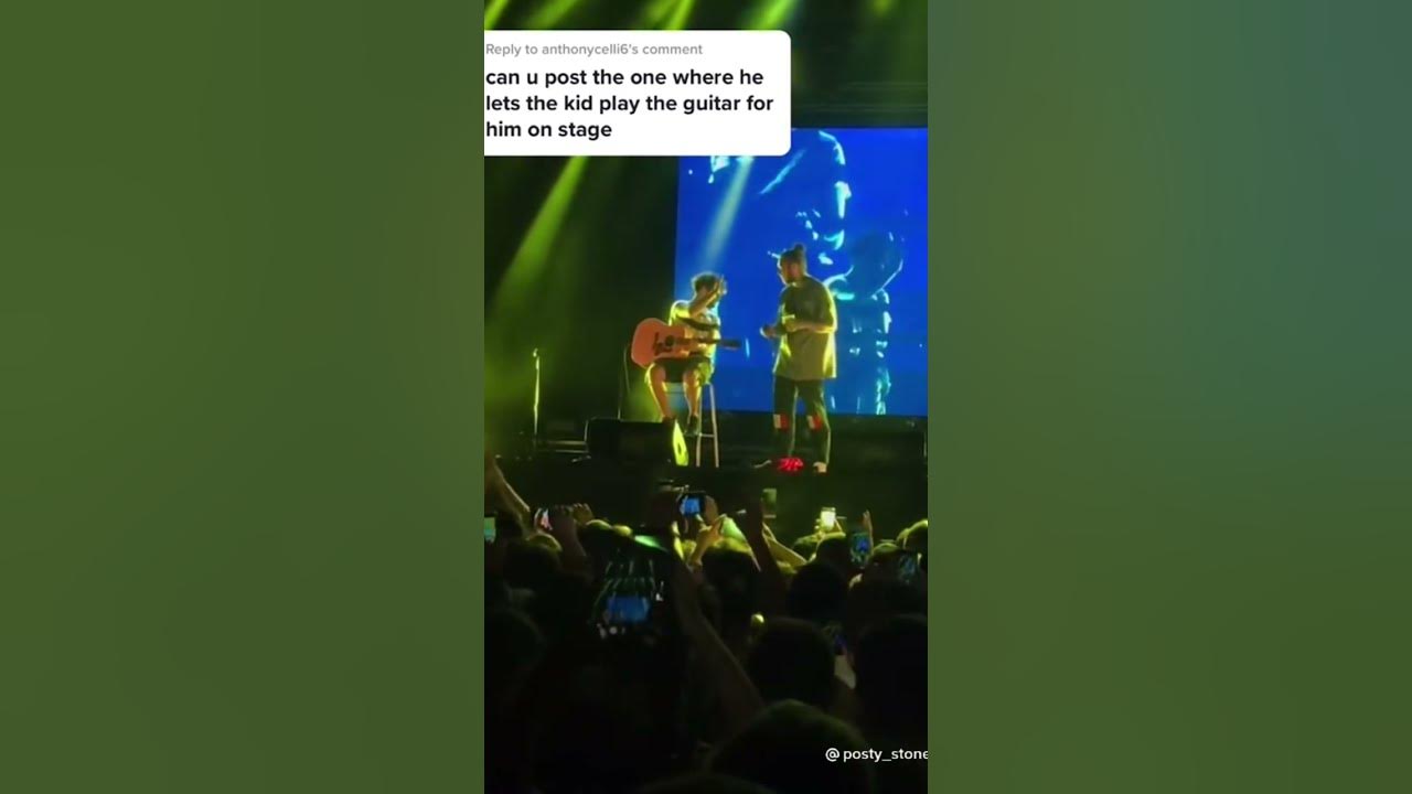 Post Malone let’s kid play the cords for his song Stay