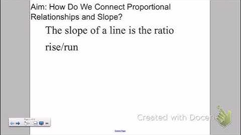 Grade 8 Lesson 2.6 Proportional Relationships and Slope