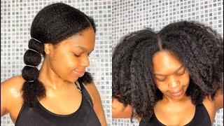 How to wash long type 4 hair~ hair growth.