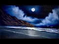 Night Oregon Coast Seascape Tutorial #PaintingTutorial #ArtTeacher #PaintWithJosh #BobRoss