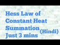 Hess law in hindi | Hess law of constant heat summation