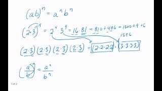 Laws of Exponents: Distribute Exponents over Factors and Quotients