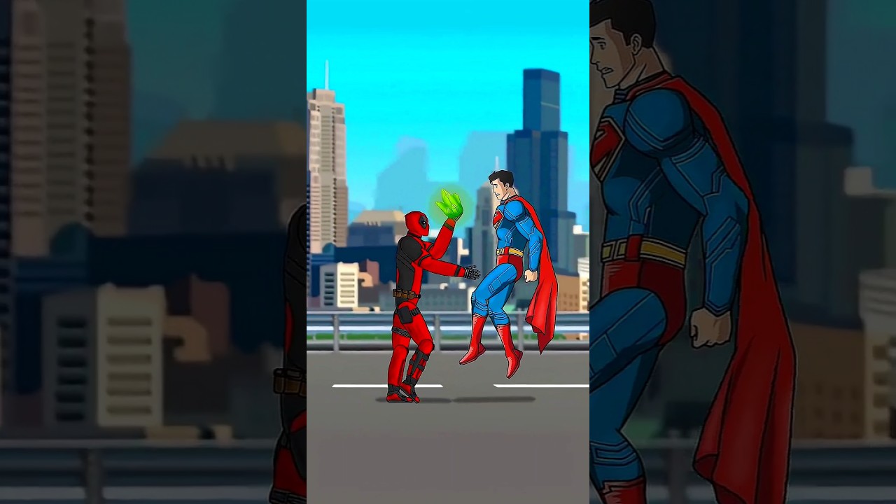 Superman vs Hulk, Spiderman, Wolverine and Deadpool, Rock Paper Scissors Animation 