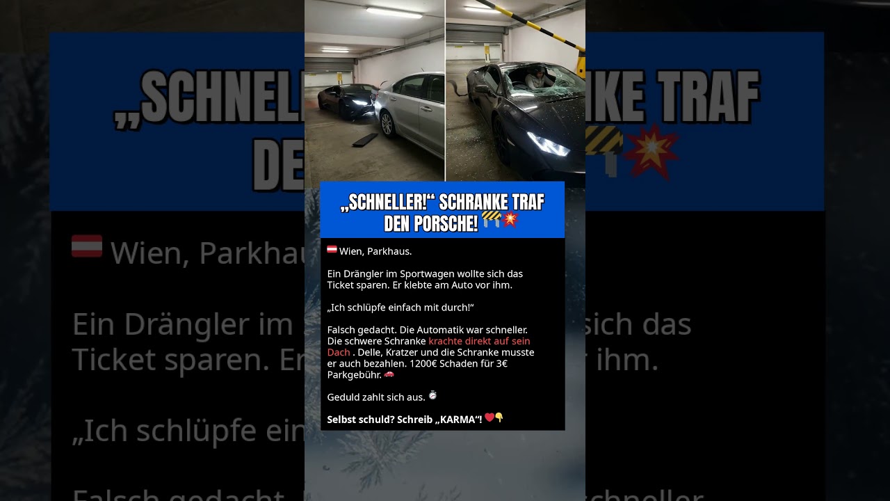 „SCHNELLER!“ SCHRANKE TRAF DEN PORSCHE! 🚧💥