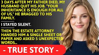 My Husband Quit His Job 3 Days After My Father Died—Then the Lawyer Arrived | Her Just Rewards screenshot 1
