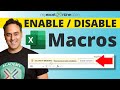 Guide to Safely Enable or Disable Excel Macros