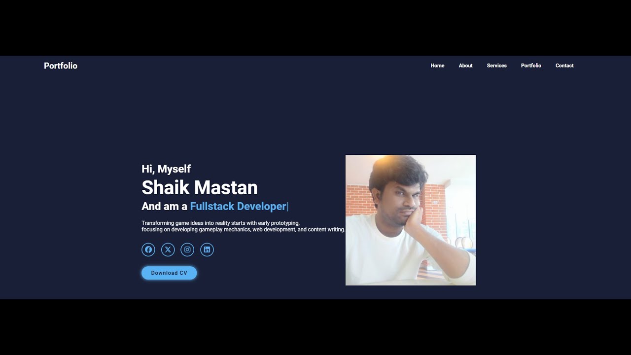 Build a Complete Responsive Personal Portfolio Website using HTML CSS ...