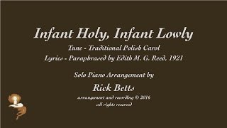 Infant Holy Infant Lowly - Lyrics with Piano chords