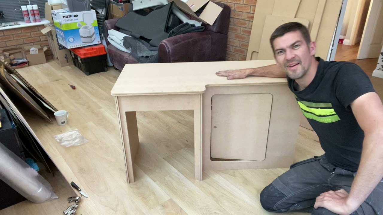 VW T4 Building the kitchen units before setting off for Scotland 🏴󠁧󠁢󠁳󠁣󠁴󠁿