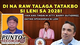 DI NA RAW TALAGA TATAKBO SI LENI SA 2028!