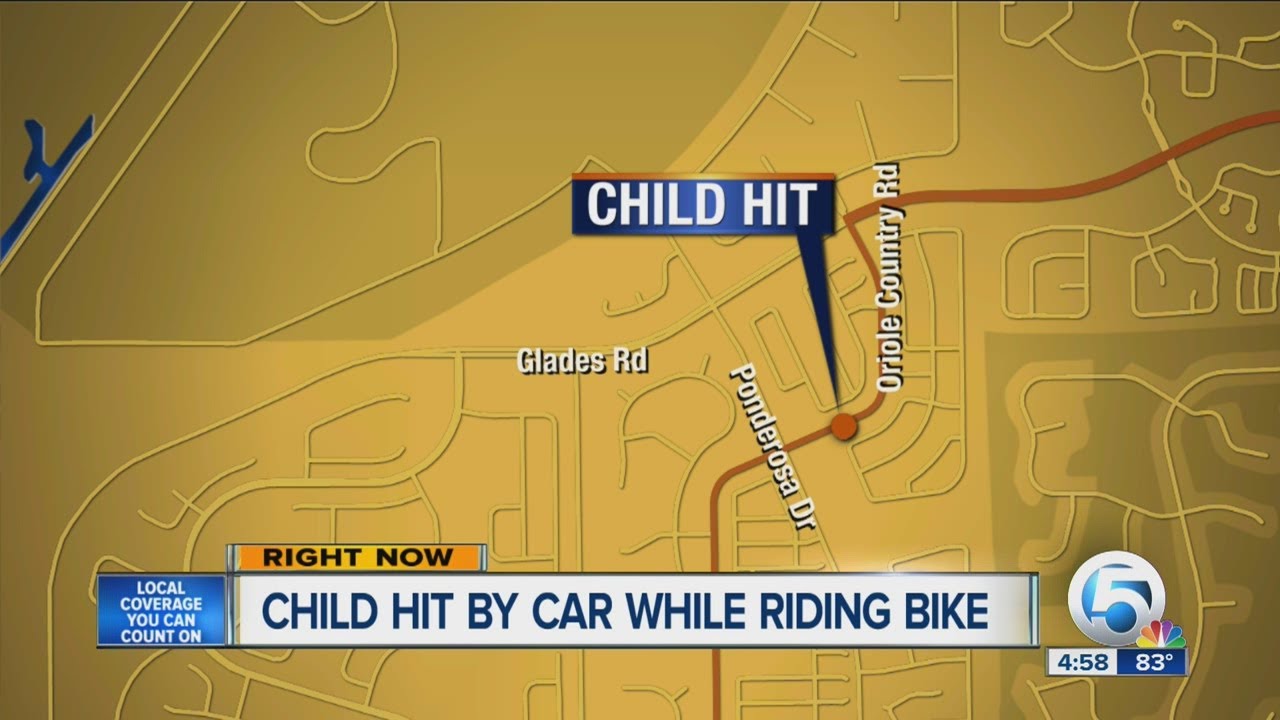 Child hit by car while riding bike - YouTube