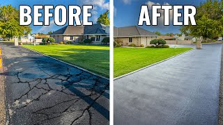 ONE DAY Asphalt Repair! | Resurface Asphalt Yourself Including Cracks