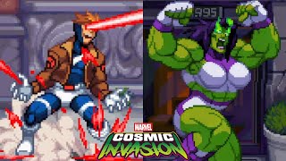 MARVEL Cosmic Invasion - Arcade Hard No Death - Cyclops/She-Hulk 1CC