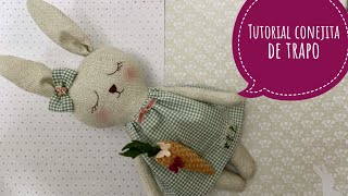 Tutorial conejita de trapo, patrón gratis (2021)❤#costuracreativa#artetextil#creando