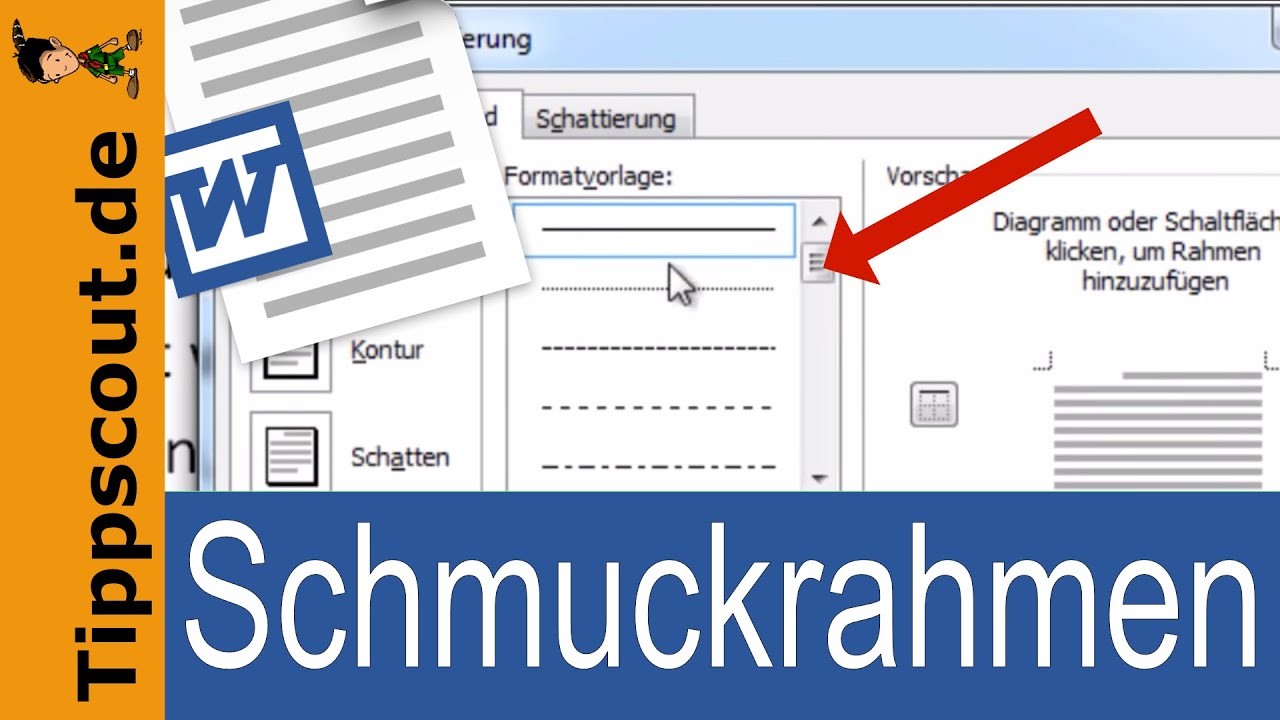 Schmuckrahmen In Word Youtube