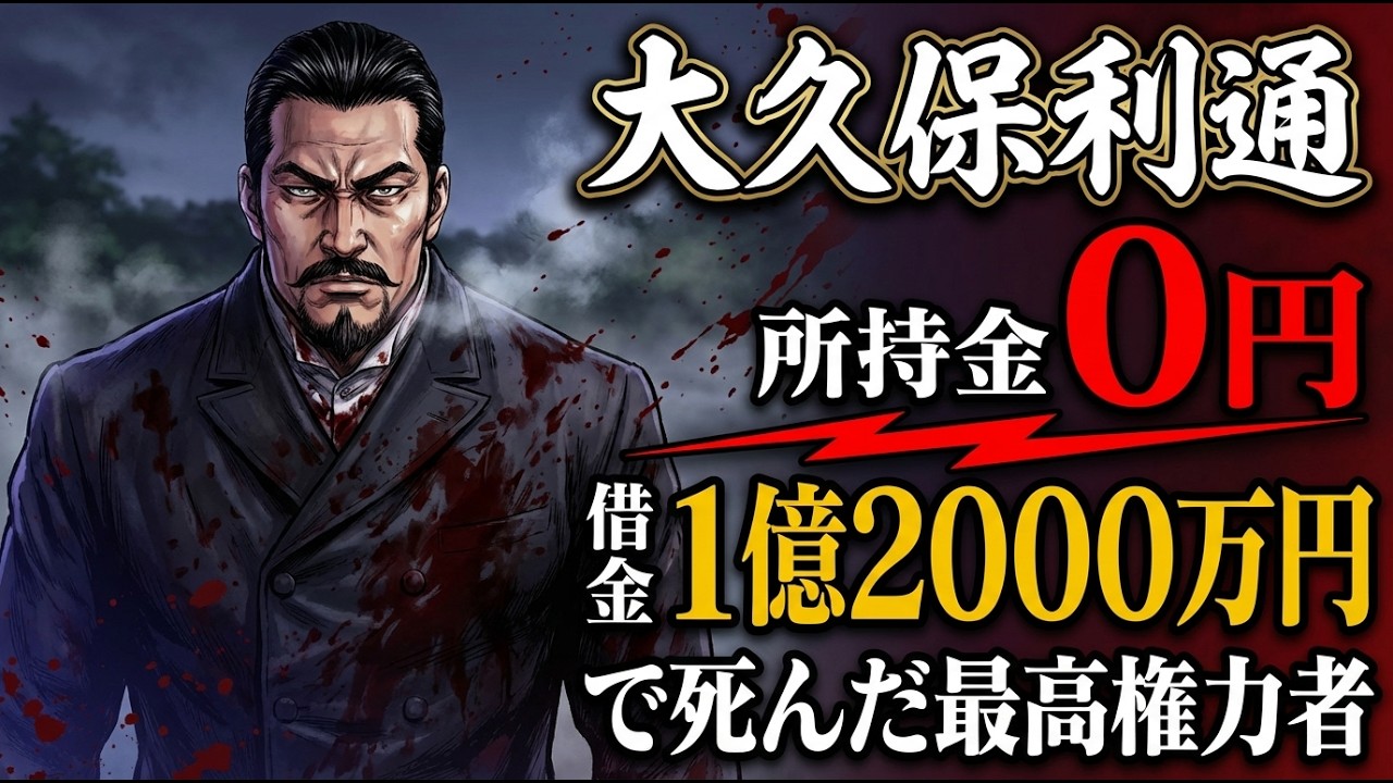 【明治維新】大久保利通｜所持金0円 借金1億2000万円で死んだ最高権力者　#大久保利通 #紀尾井坂の変 #明治維新 #暗殺 #幕末