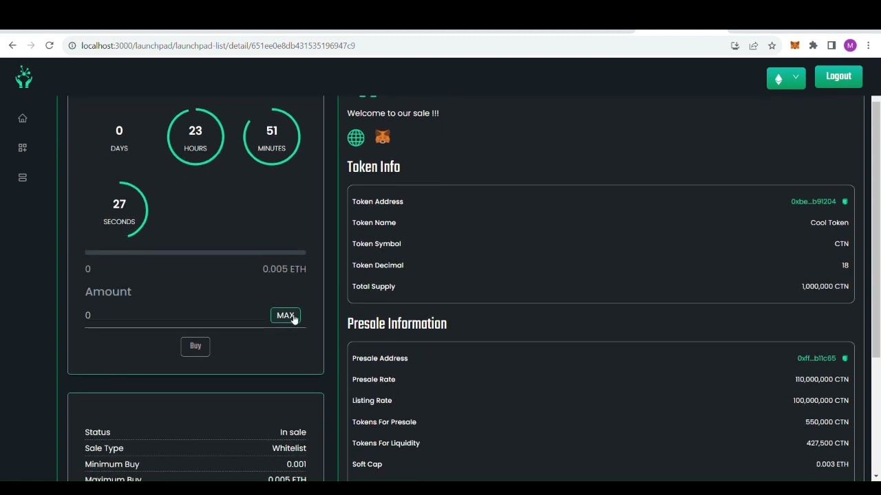 Non-Whitelisted Addresses Can't Buy || ETHLINQ Launchpad