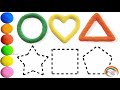 Learn Shapes name, colors with play doh | Shapes For kids &amp; toddlers | 2d Shapes Drawing | MimaKidz