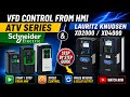 Schneider VFD (Altivar900 &amp; Altivar600 series) | Start / Stop and Speed control via HMI .
