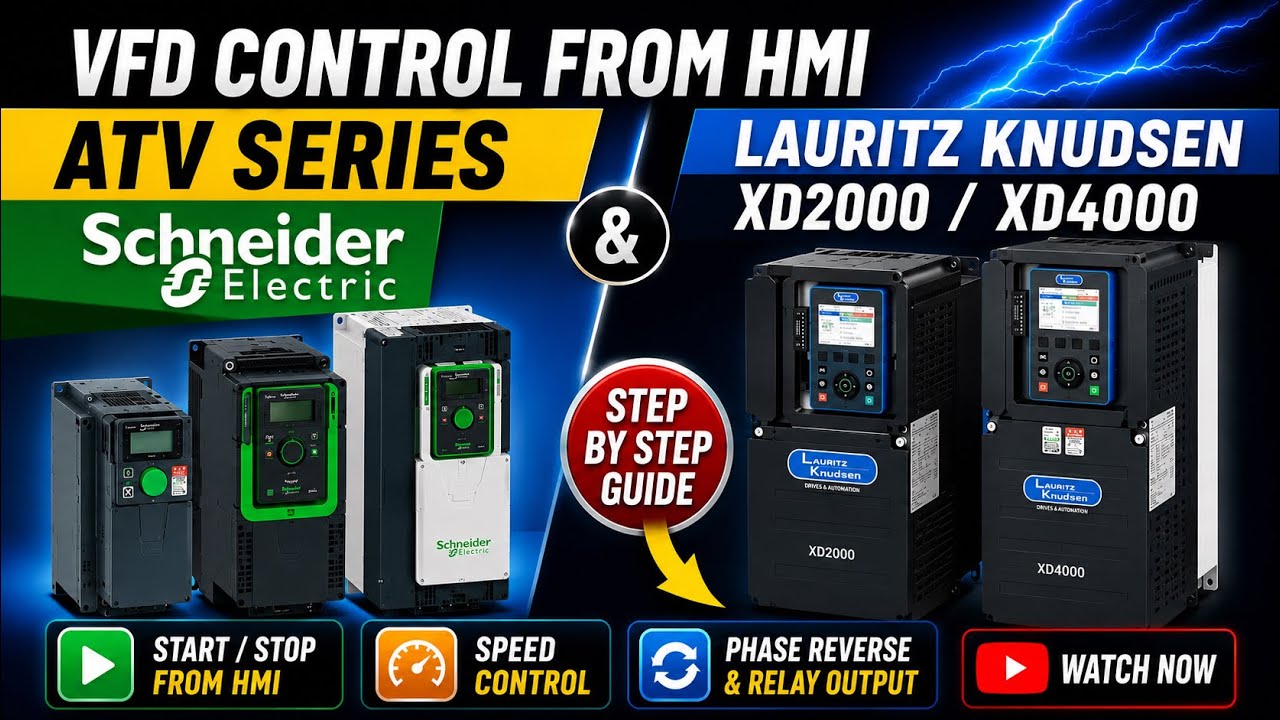 How to Start / Stop and Speed control via HMI in Schneider VFD (Lauritz ...