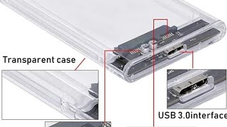 How to Cablet External Portable USB 3.0 to SATA Transparent Hard Drive Enclosure for 2.5 Inch SATA